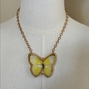 Gold Butterfly Pendant Necklace